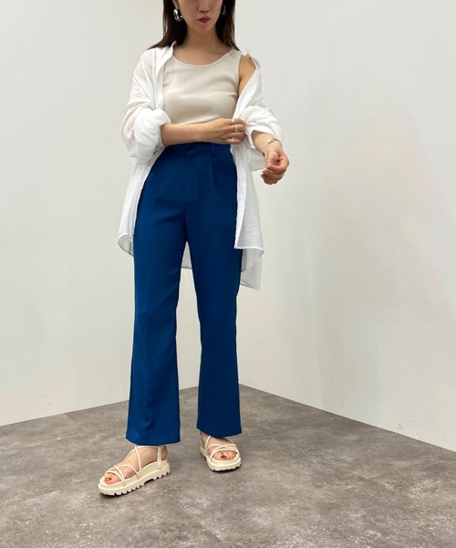 apres jour mignon（アプレジュールミニョン）の「2WAYリブタンク【ZOZOTOWN限定アイテム】（タンクトップ・レディース・オレンジ/グリーン/ピンク/ブラック/アイボリー・フリー/X-LARGE）」の7枚目の写真