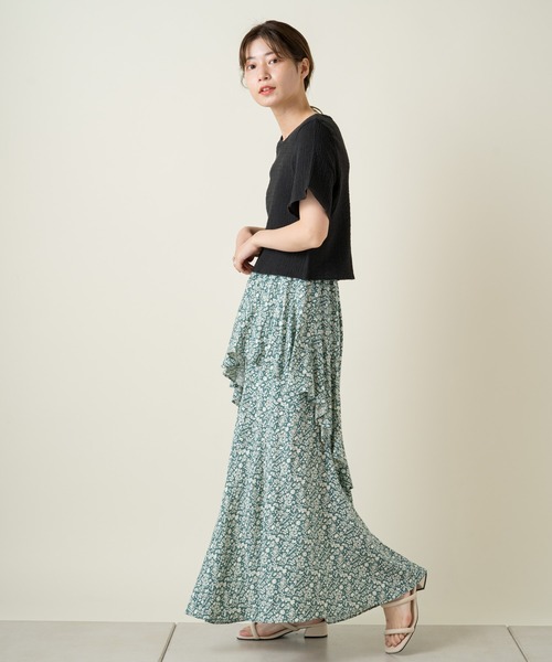 Kastane(カスタネ)の「布帛サッカーT(Tシャツ/カットソー・レディース・スカイブルー/ブラック/アイボリー・FREE)」の15枚目の写真