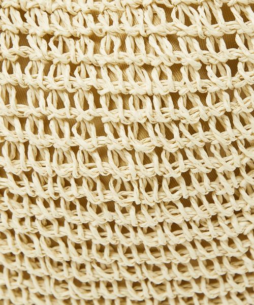 LOWELL things（ロウェル　シングス）の「【販売店舗限定】スカーフハンドルペーパートート（かごバッグ・レディース・ベージュ/キャメル/グレー・フリー）」の11枚目の写真