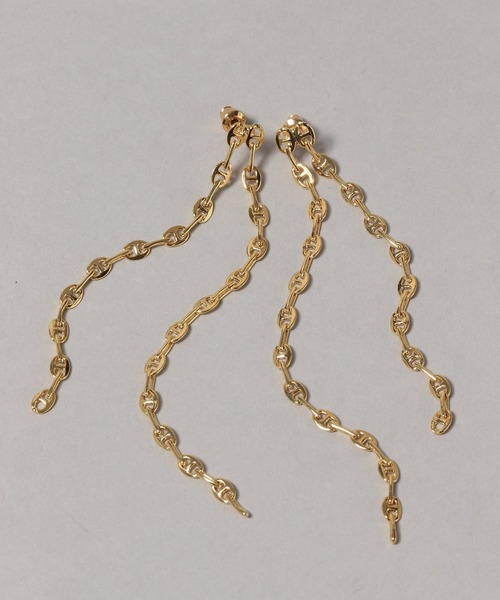 HARE（ハレ）の「ブタバナチェーンピアス(HARE)（ピアス（両耳用）・レディース・シルバー/ゴールド・FREE）」の7枚目の写真