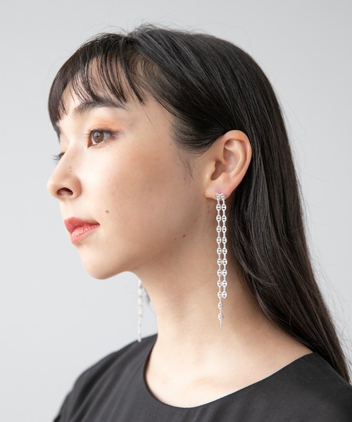 HARE（ハレ）の「ブタバナチェーンピアス(HARE)（ピアス（両耳用）・レディース・シルバー/ゴールド・FREE）」の3枚目の写真