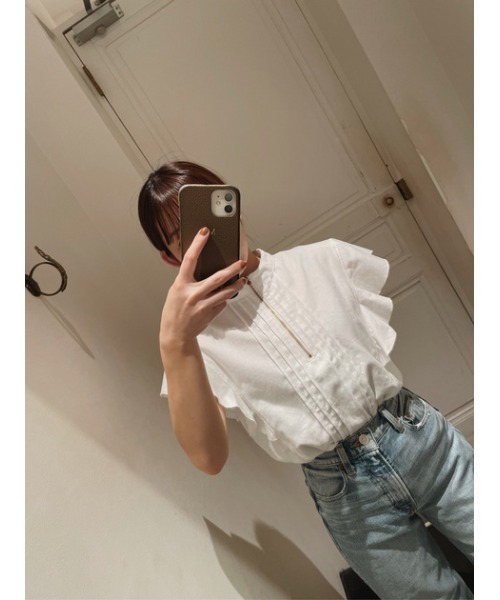 MOUSSY(マウジー)の「DENIM RUFFLE トップス(シャツ/ブラウス・レディース・オフホワイト・FREE)」の16枚目の写真
