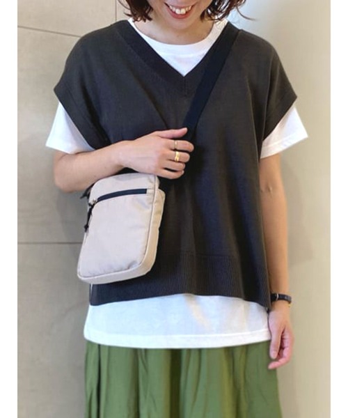 Lugnoncure（ルノンキュール）の「透かしニットインナーSET（アンサンブル・レディース・キナリ/ベージュ/チャコール・ﾌﾘ-）」の2枚目の写真