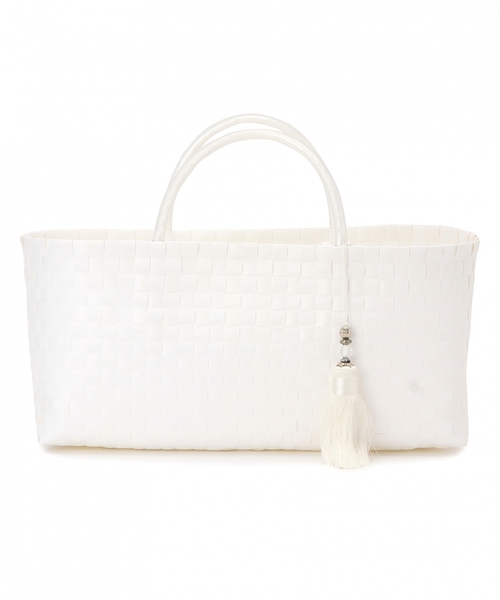 UNITED ARROWS（ユナイテッドアローズ）の「PP テープバスケット◆（トートバッグ・レディース・ゴールド/ブラック/ホワイト・フリー）」の2枚目の写真