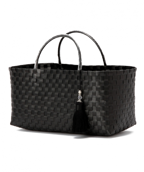 UNITED ARROWS（ユナイテッドアローズ）の「PP テープバスケット◆（トートバッグ・レディース・ゴールド/ブラック/ホワイト・フリー）」の4枚目の写真