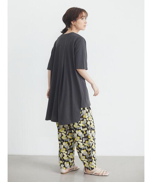 Green　Parks（グリーンパークス）の「アシンメトリーチュニック＊（Tシャツ/カットソー・レディース・ホワイト/チャコールグレー/パープル/ライトカーキ・FREE）」の12枚目の写真