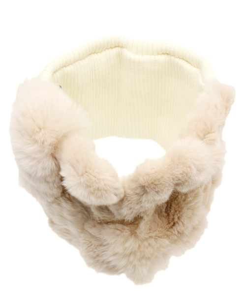 Kastane（カスタネ）の「【Kastane】ファースヌード（ストール/ショール・レディース・ブラック/アイボリー・FREE）」の4枚目の写真