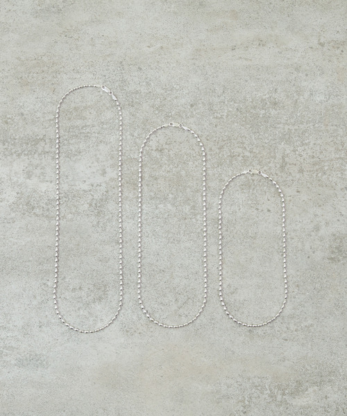 And A（アンドエー）の「And A アンドエー / Link chain necklace ボールチェーンネックレス チョーカー オーバル シルバー925（ネックレス・メンズ・シルバー・50cm/40cm/60cm）」の15枚目の写真