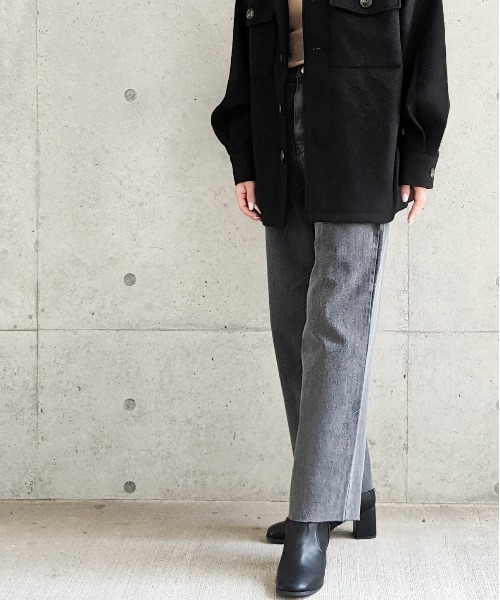 Per sist ence（パーシエンス）の「Per sist ence/パーシエンス　カットオフ5ポケットデニムパンツ（デニムパンツ・レディース・ブラック/グレー/インディゴブルー/ライトインディゴブルー・MEDIUM/SMALL）」の9枚目の写真