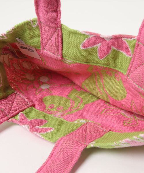 MOOMIN（ムーミン）の「【 MOOMIN / ムーミン 】フラワーブロック ミニバック　 478127150 TOB（エコバッグ/サブバッグ・レディース・グリーン/ピンク/ブルー・FREE）」の4枚目の写真