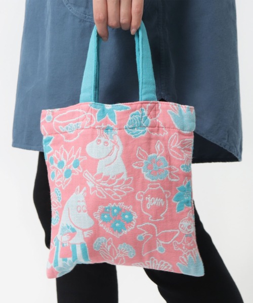 MOOMIN（ムーミン）の「【 MOOMIN / ムーミン 】フラワーブロック ミニバック　 478127150 TOB（エコバッグ/サブバッグ・レディース・グリーン/ピンク/ブルー・FREE）」の3枚目の写真