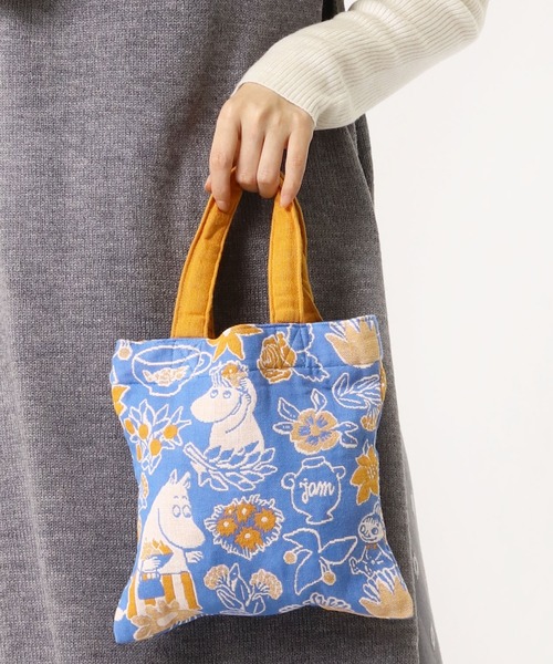 MOOMIN（ムーミン）の「【 MOOMIN / ムーミン 】フラワーブロック ミニバック　 478127150 TOB（エコバッグ/サブバッグ・レディース・グリーン/ピンク/ブルー・FREE）」の2枚目の写真