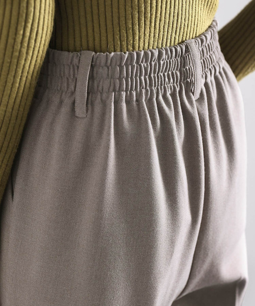 classicalelf(クラシカルエルフ)の「暖か&美脚叶う。ウール調セミフレアセンタープレスパンツ(スラックス・レディース・ブラウン/ブラック/ホワイト系その他/杢グレー/ブラウン系その他・X-LARGE/LARGE/MEDIUM/SMALL)」の7枚目の写真