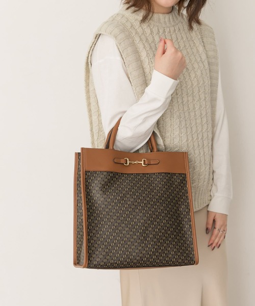 RODE SKO(ロデスコ)の「モノグラムビットトートバッグ(トートバッグ・レディース・ブラウン・ONE)」の3枚目の写真