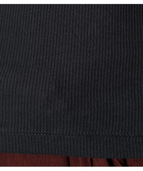 AZUL by moussy（アズールバイマウジー）の「CREW NECK RIB TANK TOP / クルーネック リブ タンクトップ（タンクトップ・レディース・ダークブルー/ベージュ/オレンジ/ライトブラック・SMALL/MEDIUM）」の12枚目の写真
