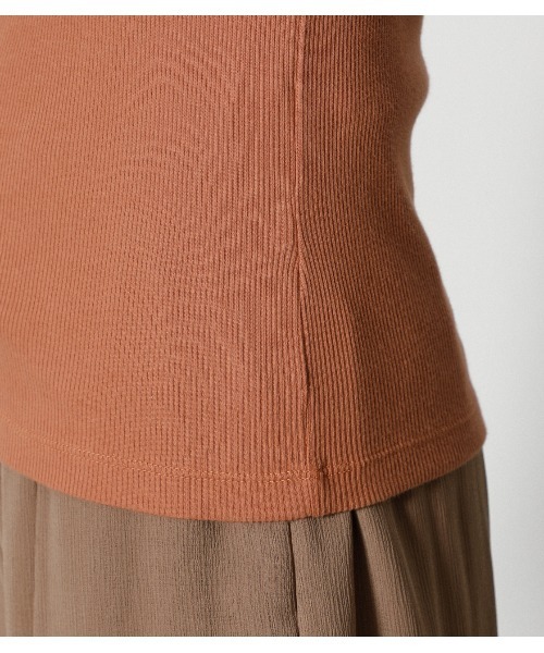 AZUL by moussy（アズールバイマウジー）の「CREW NECK RIB TANK TOP / クルーネック リブ タンクトップ（タンクトップ・レディース・ダークブルー/ベージュ/オレンジ/ライトブラック・SMALL/MEDIUM）」の13枚目の写真