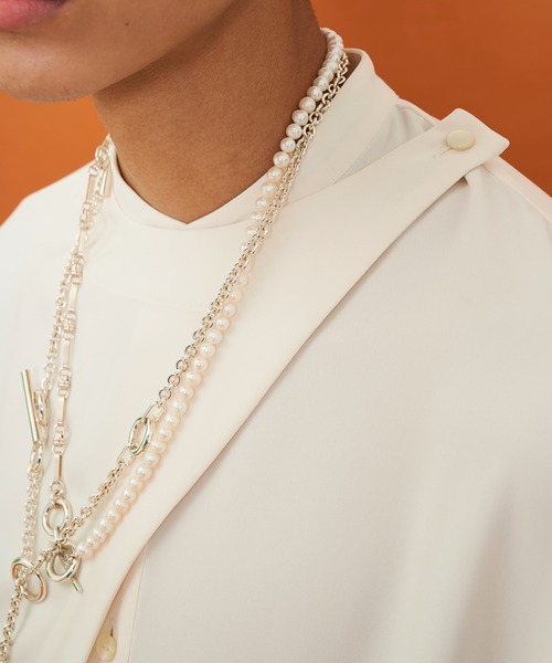 LiNoH（リノー）の「ドレープレイヤードシャツ/DRAPE LAYERED SHIRT（シャツ/ブラウス・メンズ・ホワイト・1/2）」の12枚目の写真