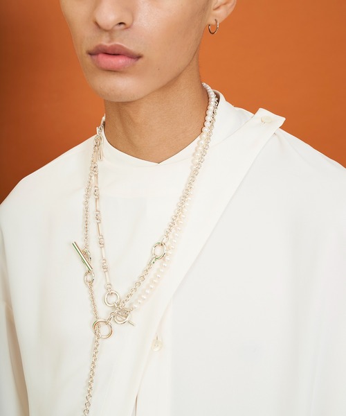 LiNoH（リノー）の「ドレープレイヤードシャツ/DRAPE LAYERED SHIRT（シャツ/ブラウス・メンズ・ホワイト・1/2）」の9枚目の写真