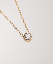 PAS TIERRA パティエラ Briller K10 ダイヤモンドネックレス PAS TIERRA（パティエラ）の「【Briller】K10バケットカット