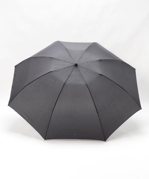 【新品】ポロラルフローレン ロゴ 折り畳み傘 グレー 70cm 70cm 大判折りたたみ傘 ”無地”（折りたたみ傘）｜POLO RALPH