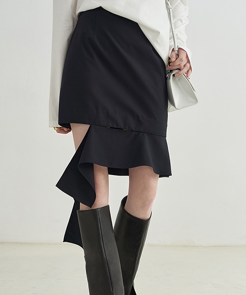 Fano Studios（ファノ ストゥディオズ）の「【Fano Studios】Damage hem mermaid skirt FX21B074（スカート・レディース・ブラック・M/S/L）」の6枚目の写真