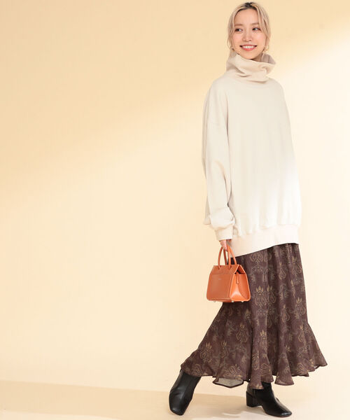 Ray BEAMS(レイビームス)の「Ray BEAMS / ダマスク プリント ラッフル スカート(スカート・レディース・ダークブラウン/ベージュ・1/0)」の21枚目の写真