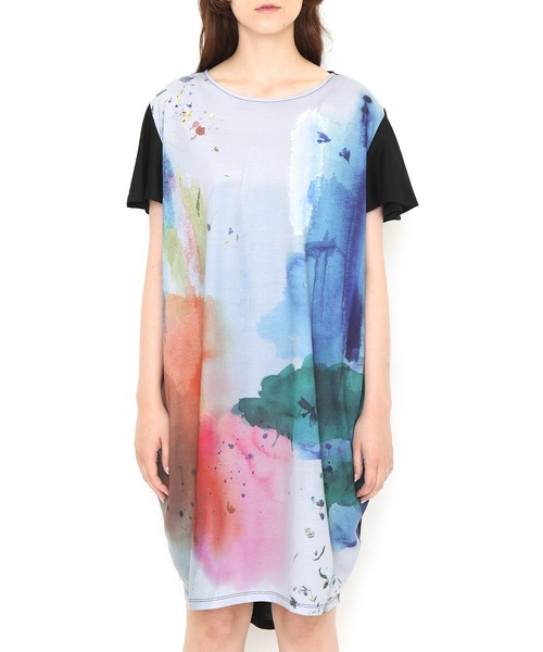 Design Tshirts Store graniph(デザイン ティーシャツ ストア グラニフ)の「ピースオブイマジネーション|バルーンシルエットワンピース(ワンピース・レディース・ブラック・FREE)」の9枚目の写真