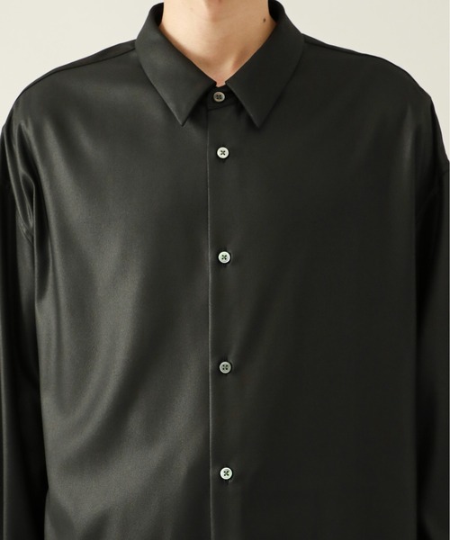 完売品 CITY AMUNDSEN CHINA SHIRTS 黒 レザー風光沢感 CITY】AMUNDSEN LONG SLEEVE SHIRTS｜Yahoo!フリマ（旧PayPay
