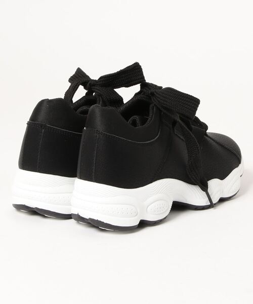 Lace Ladies（レースレディース）の「太め靴紐 厚底 スニーカー（スニーカー・レディース・ピンク/グレー/ホワイト/ブラック・23/25/23.5/24.5/22.5/24）」の6枚目の写真