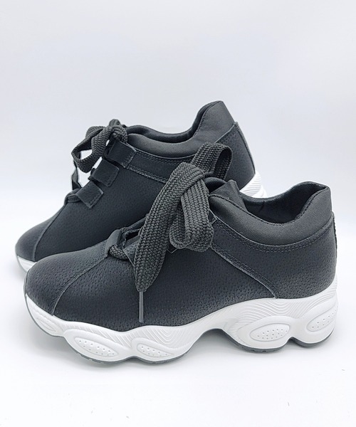 Lace Ladies（レースレディース）の「太め靴紐 厚底 スニーカー（スニーカー・レディース・ピンク/グレー/ホワイト/ブラック・23/25/23.5/24.5/22.5/24）」の20枚目の写真