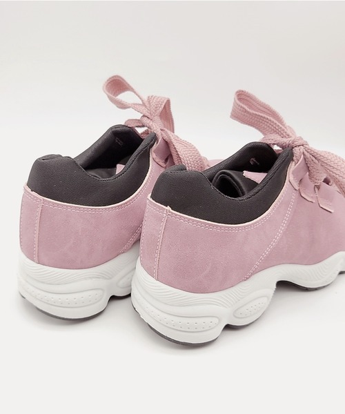 Lace Ladies（レースレディース）の「太め靴紐 厚底 スニーカー（スニーカー・レディース・ピンク/グレー/ホワイト/ブラック・23/25/23.5/24.5/22.5/24）」の10枚目の写真