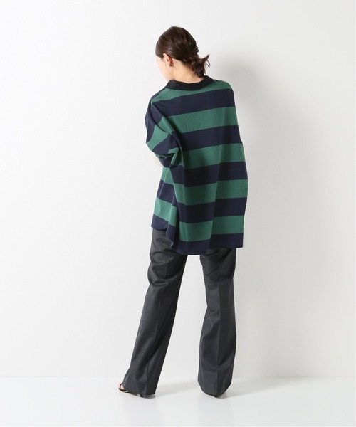 plage  ラガーシャツ　オーバーサイズ　チャコールグレー　フリーサイズ plage（プラージュ）の「ラガーシャツ◇（Tシャツ/カットソー