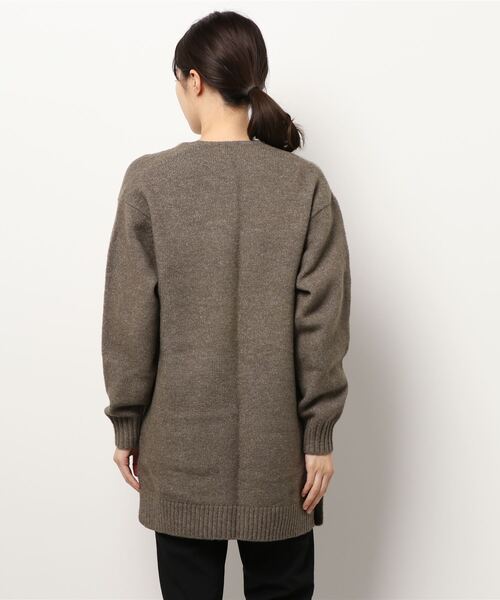 Honeys（ハニーズ）の「チュニック丈カーデ（カーディガン/ボレロ・レディース・ライトベージュ/ブラウン系その他/オレンジ系その他/杢グレー・L/LL/M）」の6枚目の写真