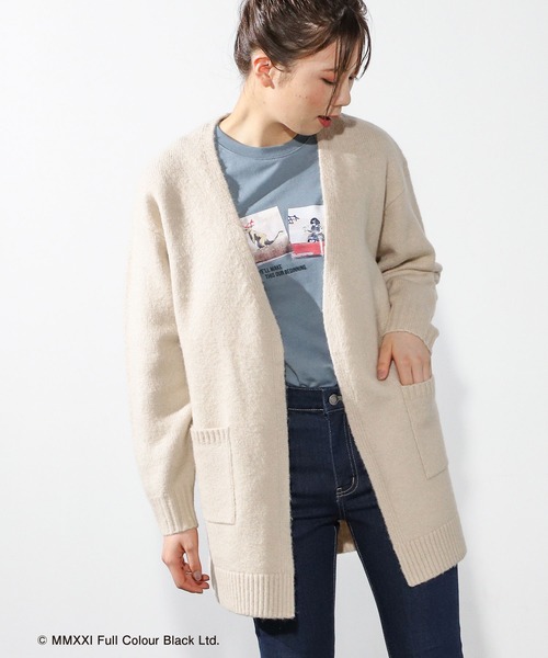 Honeys（ハニーズ）の「チュニック丈カーデ（カーディガン/ボレロ・レディース・ライトベージュ/ブラウン系その他/オレンジ系その他/杢グレー・L/LL/M）」の19枚目の写真