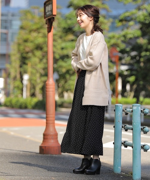 Honeys（ハニーズ）の「チュニック丈カーデ（カーディガン/ボレロ・レディース・ライトベージュ/ブラウン系その他/オレンジ系その他/杢グレー・L/LL/M）」の14枚目の写真