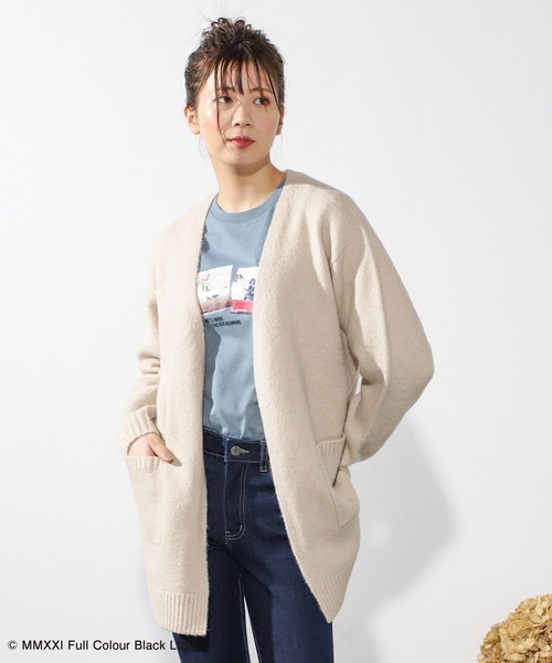 Honeys（ハニーズ）の「チュニック丈カーデ（カーディガン/ボレロ・レディース・ライトベージュ/ブラウン系その他/オレンジ系その他/杢グレー・L/LL/M）」の20枚目の写真