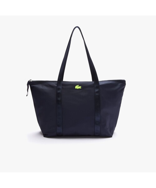 LACOSTE（ラコステ）の「ジャンヌ ストライプハンドル ラージジッパーバッグ（トートバッグ・レディース・ブラック/ネイビー/ブラウン/アイボリー/ブラック×グリーン/ブルー系その他・FREE）」の6枚目の写真