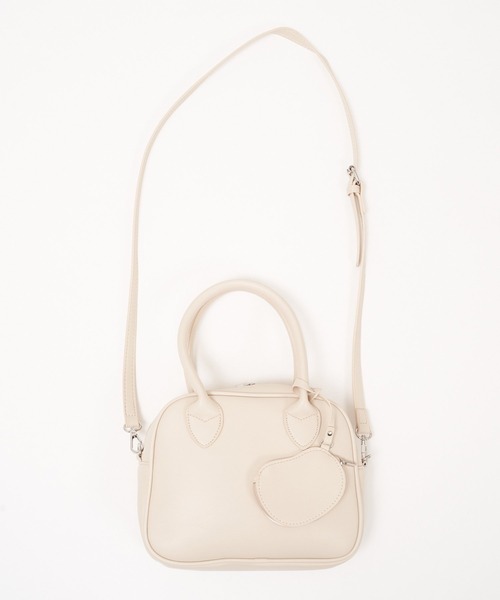 AS KNOW AS PINKY（アズノゥアズピンキー）の「マメポーチ付きボストンバッグ（ボストンバッグ・レディース・ブラック/アイボリー・FREE）」の3枚目の写真