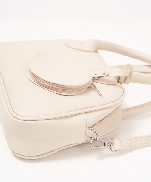 AS KNOW AS PINKY（アズノゥアズピンキー）の「マメポーチ付きボストンバッグ（ボストンバッグ・レディース・ブラック/アイボリー・FREE）」の6枚目の写真