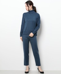 ハイネックニットプルオーバー+パンツ2点セット