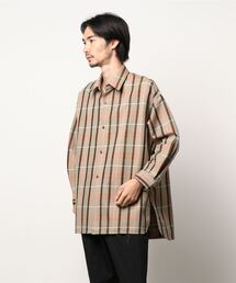 Lui's | ミドルチェックスリットテールシャツ(シャツ/ブラウス)