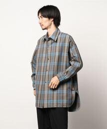 Lui's | ミドルチェックスリットテールシャツ(シャツ/ブラウス)