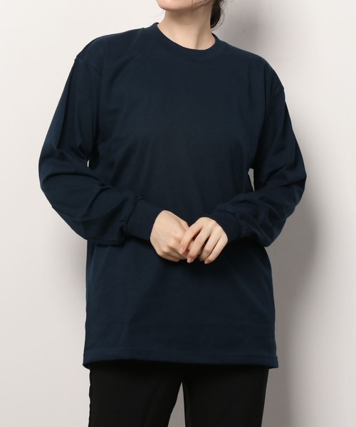 PRO CLUB （プロクラブ）の「PRO CLUB/プロクラブ ビッグシルエット ヘビーウェイト 無地 クルーネック ロングスリーブTシャツ/ロンT/レディース メンズ（Tシャツ/カットソー・メンズ・ホワイト/ブラック/ダークグリーン/ネイビー/グレー/カーキ/チャコール・M/L/XL/XXL）」の22枚目の写真