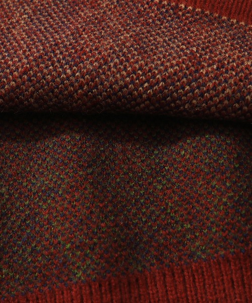 HOOK（フック）の「【HOOK】レトロ調切り替え風ポロ襟ニット（ニット/セーター・メンズ・レッド/ブルー・XL/M/L/XXL）」の10枚目の写真