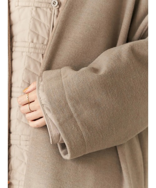 earth music&ecology(アースミュージックアンドエコロジー)の「【WEB限定】5WAYリバーシブルコート+インナー *(ノーカラーコート・レディース・ブラック/モカ/ライトベージュ・FREE)」の5枚目の写真