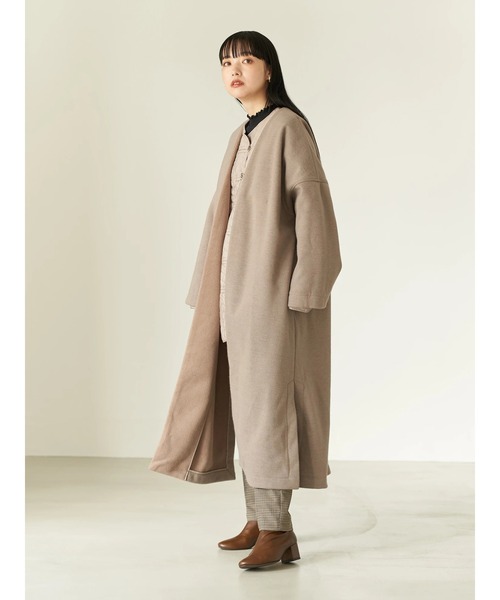 earth music&ecology(アースミュージックアンドエコロジー)の「【WEB限定】5WAYリバーシブルコート+インナー *(ノーカラーコート・レディース・ブラック/モカ/ライトベージュ・FREE)」の17枚目の写真