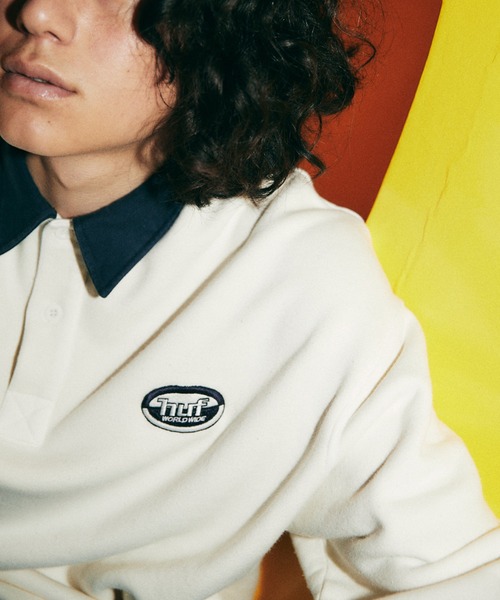 HUF（ハフ）の「ELLIPSE LOGO POLO FLEECE / HUF スウェットポロ