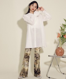 MADEMOISELLE ROPE' | 袖レースエアリーチュニックブラウス(シャツ/ブラウス)