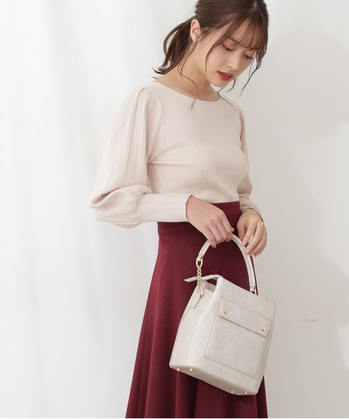 PROPORTION BODY DRESSING(プロポーションボディドレッシング)の「ランダムリブマトンスリーブ / 1211270008(ニット/セーター・レディース・ブルー系その他/ベージュ/オフホワイト/ダークグレー・FREE)」の2枚目の写真