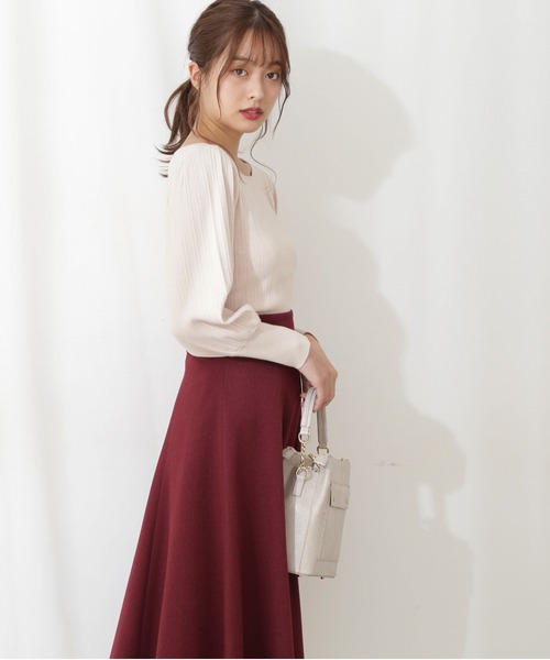 PROPORTION BODY DRESSING(プロポーションボディドレッシング)の「ランダムリブマトンスリーブ / 1211270008(ニット/セーター・レディース・ブルー系その他/ベージュ/オフホワイト/ダークグレー・FREE)」の14枚目の写真